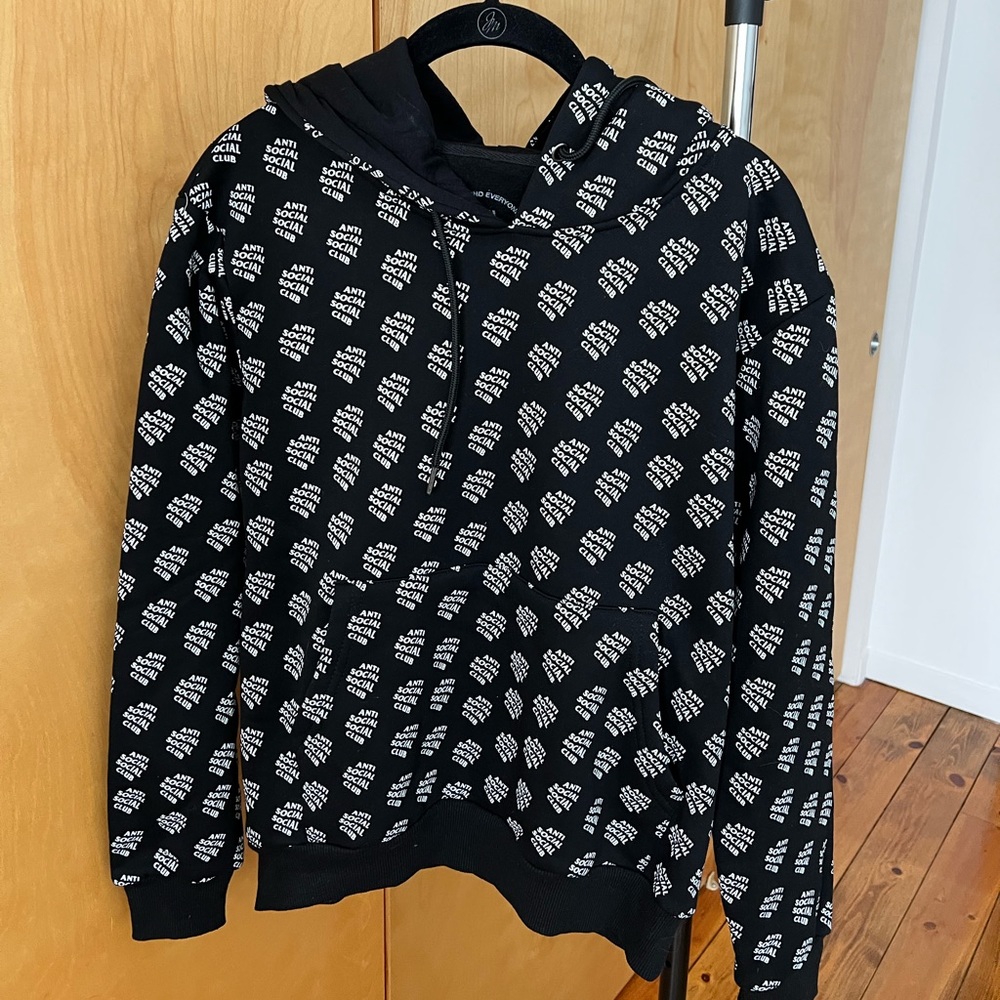Anti Social Social Club hoodie all over print logo
